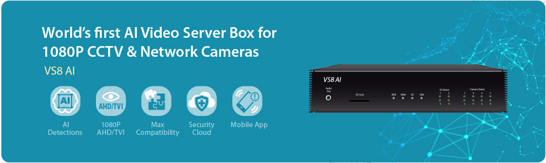 AI detection from both IP & CCTV Surveillance cameras - VS8 AI